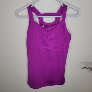 Athleta Small Fuschia Workout Tank Bra Top Running Yoga